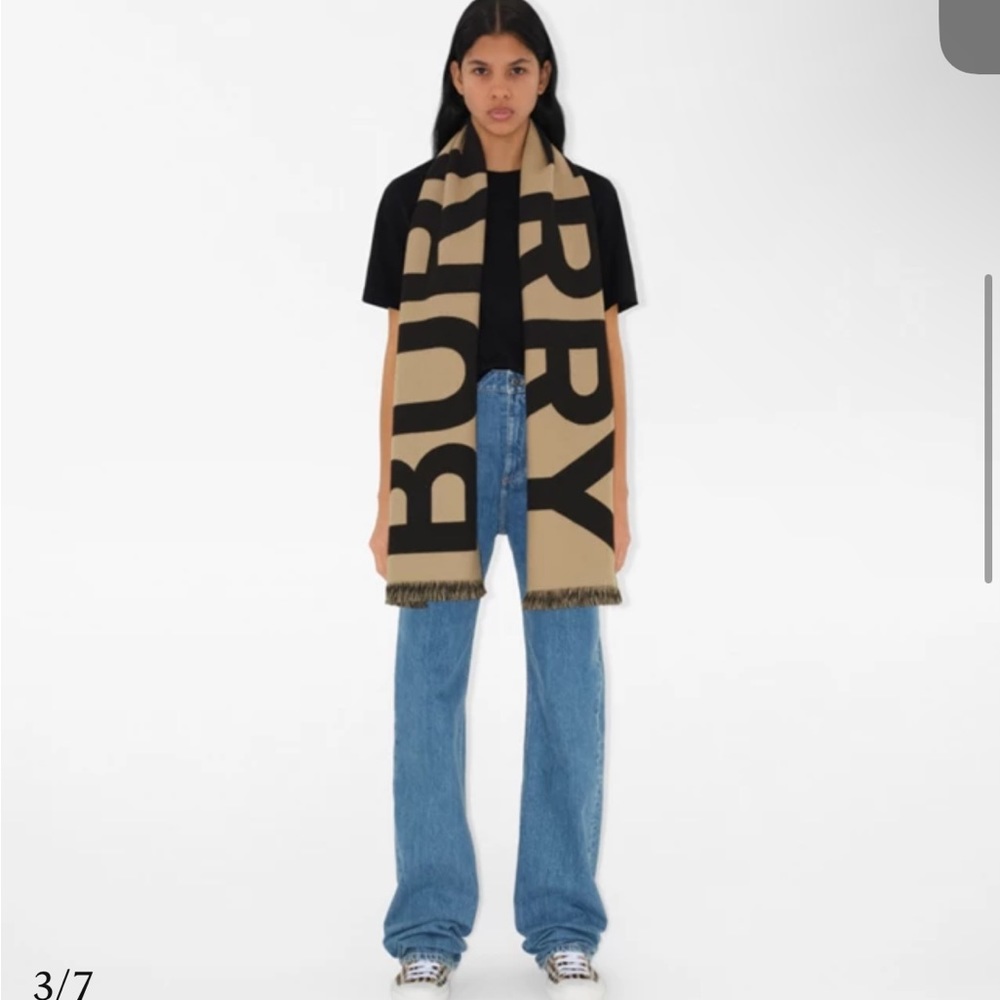Burberry Logo Wool Scarf